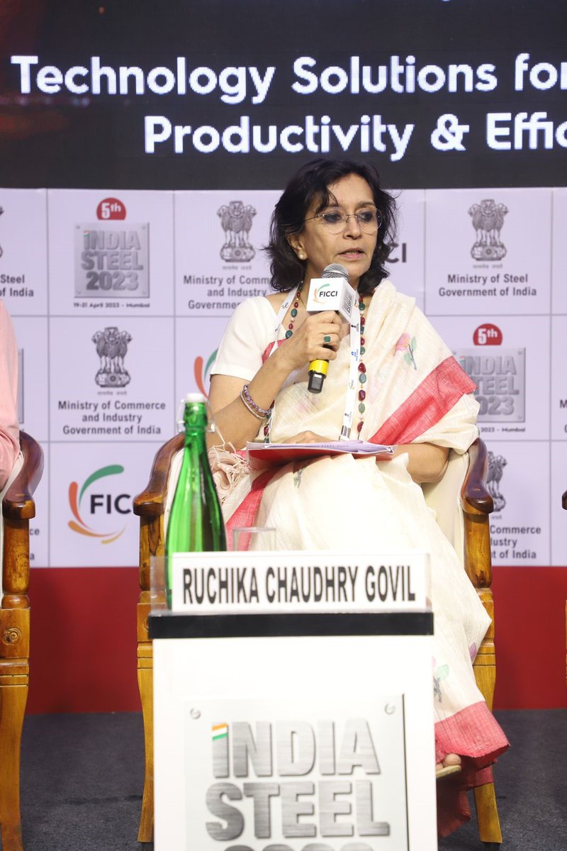 happinessbharat's tweet image. Challenge is to grow responsibly, as the world views keenly on how India will achieve growth with decarbonization commensurate with national objectives -Ms Ruchika Chaudhry Govil, Additional Secretary, Ministry of Steel.
#IndiaSteel2023 #IndiaSteelExpo2023