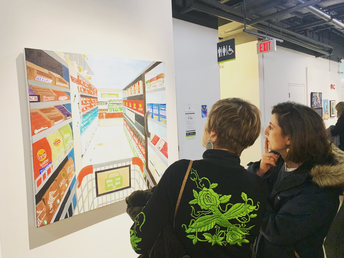 trish_boon's tweet photo. Last night at arts etobicoke’s your edge show. Great feeling to see the public as impressed with my student work as I am! https://t.co/dSifgqSqYN