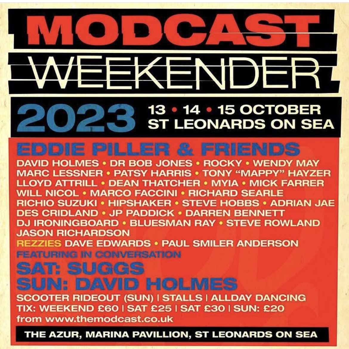 The @THEMODCAST gigs are booked in, just the rehabs to sort out the detox’s afterwards.