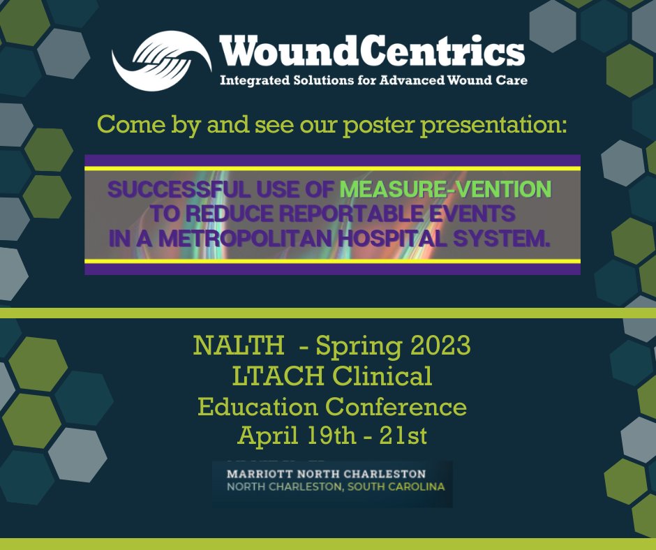 WoundCentrics's tweet photo. Integrated Wound Care Programs should deliver Quality Care AND Profitability. Please stop by our booth for more information or a free, confidential evaluation. We can't wait to see you!
#WoundCentrics #woundpatients #NALTH #LTAC #LTACH #longtermcare #administrator #nowhiring https://t.co/PIHrJ6dioK