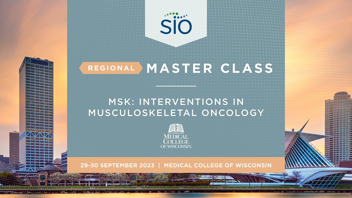 Save the date! Our next regional MSK Master Class in partnership with the Medical College of Wisconsin is on 29-30 September 2023. Registration information coming soon. #IO