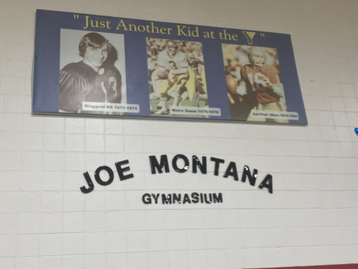 Bryan_Kline's tweet photo. Yesterday, I was at the Joe Montana Gymnasuim. @JoeMontana https://t.co/qHq6uEHR9H
