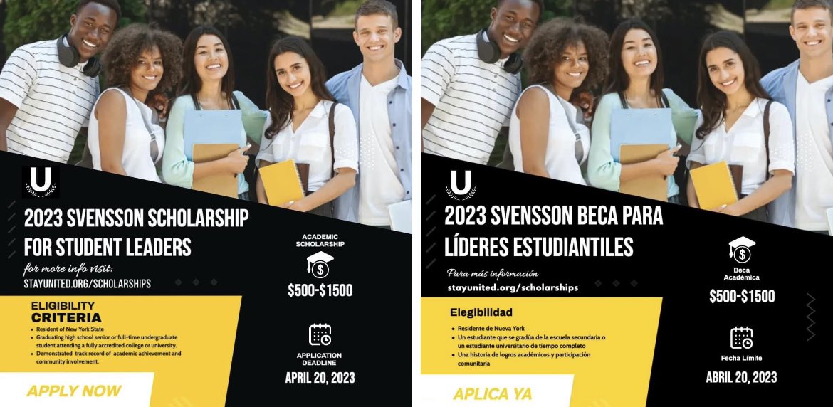 StayUNITEDTweet's tweet photo. Thank you to everyone who applied for our scholarship program this year. Applications are now closed!

Gracias a todos los que solicitaron nuestro programa de becas este año. Las aplicaciones ya están cerradas! https://t.co/XKhAiWYDhn