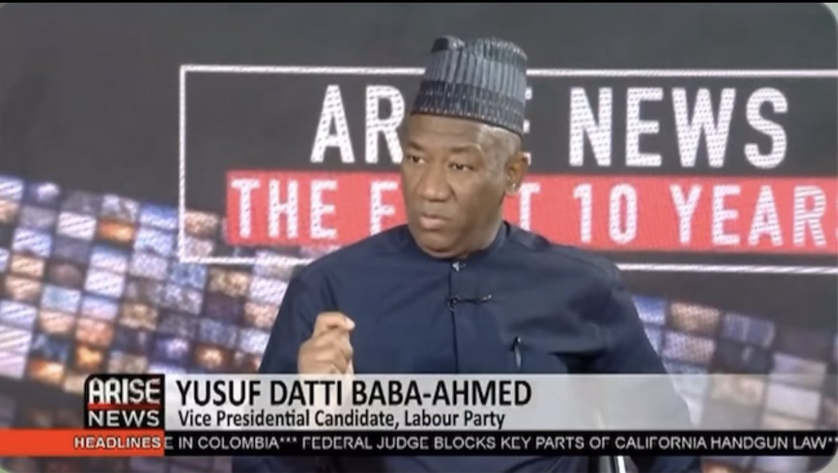 PO_GrassRootM's tweet photo. “There is no president-elect of Nigeria right now because the declared one violates the Constitution of the Federal Republic of Nigeria.” —Yusuf Datti  Baba-Ahmed https://t.co/kYjZZ4KJ2J