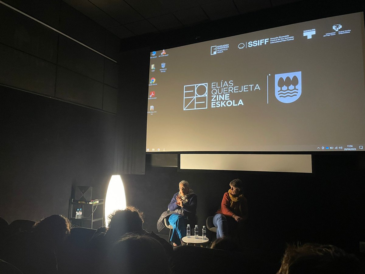 ex_0rbita's tweet photo. Esta mañana Mary Jiménez y Bénédicte Lienard se han reunido con lxs alumnxs de la EQZE en una sesión donde se ha abordado la creación de documentales y su hibridación con mecanismos de la ficción. Esta tarde a las 18.00h Mary estará en Zine 1 presentando su película “Fiestas”. https://t.co/pz0CQNjkxu