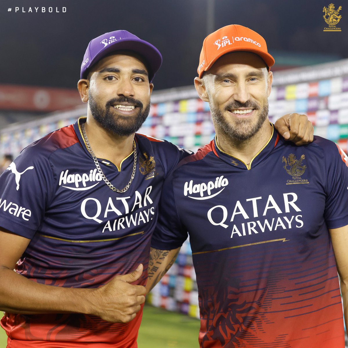 And CAPPING off incredible performances… Ladies & gentlemen, the Purple and the Orange cap holders 🟣🤝🟠 #PlayBold #ನಮ್ಮRCB #IPL2023 #PBKSvRCB | @mdsirajofficial @faf1307