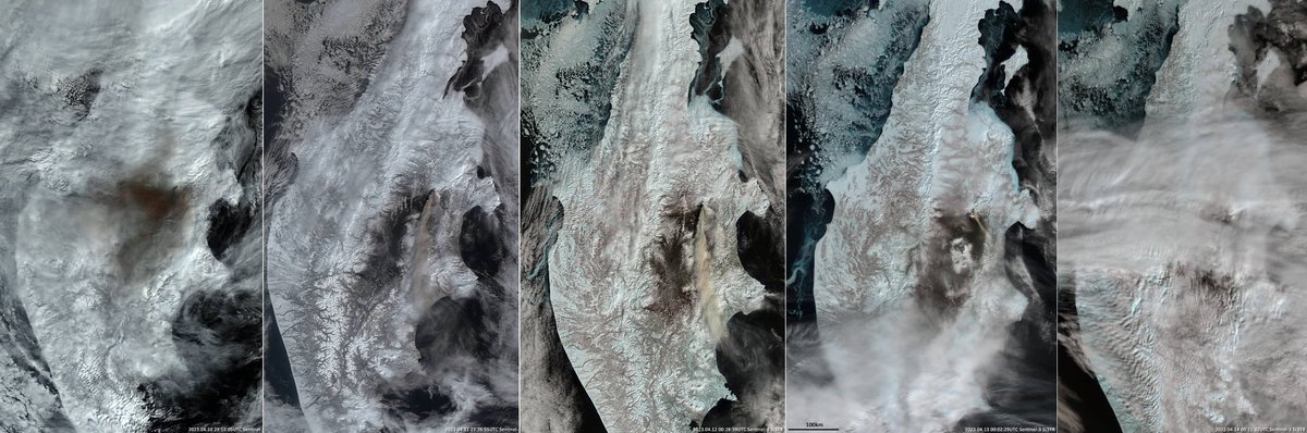 BrockmannCon's tweet photo. 🔵Volcanologists had been expecting an immanent eruption of #Shiveluch #volcano for a while. 
 Finally, on April 11th, a strong #eruption 🌋 occurred.

Join us for a closer look at the #eruption in our #BCEarthGallery: 
➡️https://t.co/mxxWP03fkh

@ESA_EO #Kamchatka @sentinel_hub https://t.co/93h3iGzonn