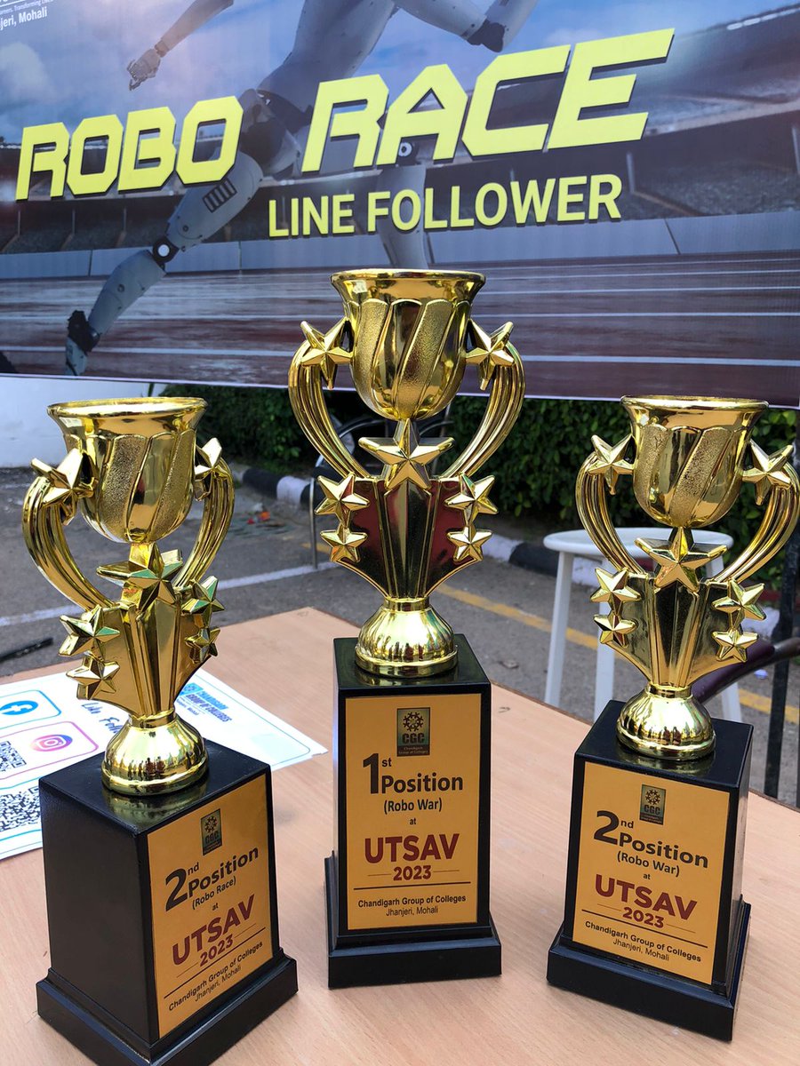 BpitIndia's tweet image. Congratulations💐 to Randhir Shah (ECE-B, 3rd Year), Cherish Sehgal (ECE-A, 3rd Year) and Nishant Jindal (ECE, 2nd Year) of #ELECTRONAUTS society for 1st position in #ROBOWARS and 2nd position in #ROBORACE at #utsav2023 held in #CGCJhanjeri, Mohali.
#bpit
#bpitindia