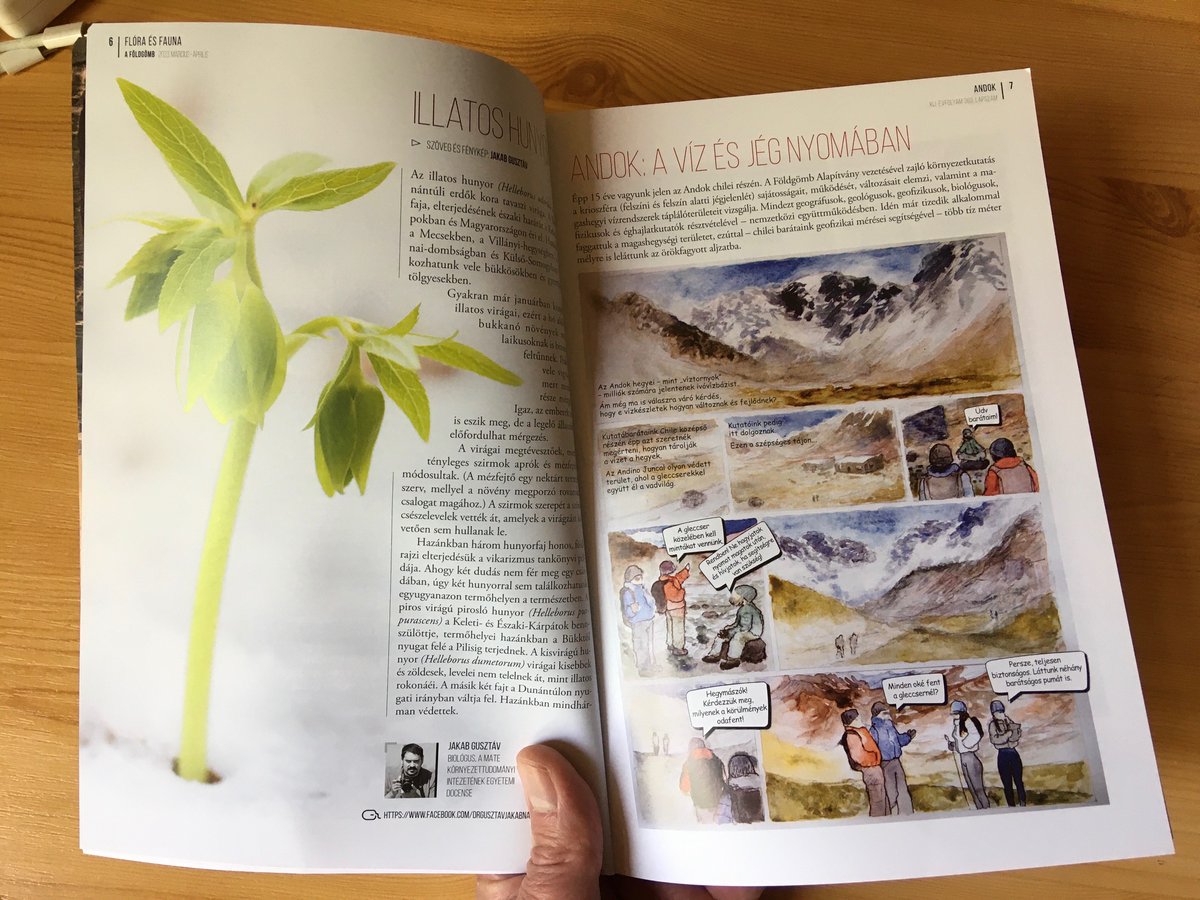 seba_cryo's tweet photo. Our Andean #cryosphere #comic published in the #Hungarian magazine #FÖLDGÖMB .

Watercolor illustrations by painter 🎨 Sebastián Martinez Fadic https://t.co/vGrcPKQl6s