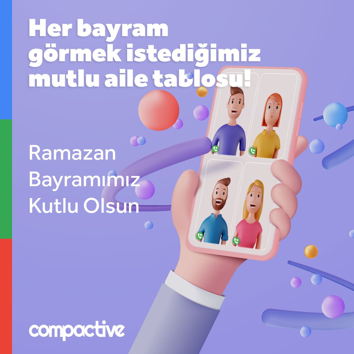 Sevdiklerinizle bir araya geleceğiniz bir bayram olmasını dileriz!
İyi bayramlar...

#compactive #ramazanbayramı