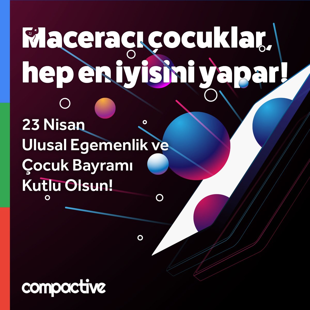 Tüm çocukların içinde macera tutkusu yatar; en iyisini hep onlar yapar!
Çocuklarımızın 23 Nisan Ulusal Egemenlik ve Çocuk Bayramı kutlu olsun.

#compactive #ulusalegemenlikveçocukbayramı