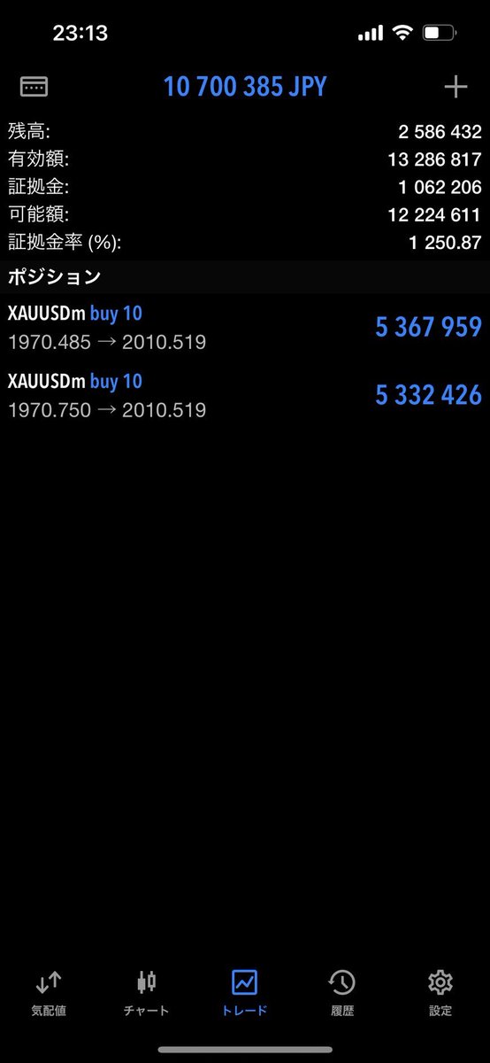 protrader1000's tweet photo. メインで1000万、xmでゴールデンウィーク限定100%ボーナス来てたやつが100万行った！
オプチャでドンピシャで先出ししてるし、根拠も全部載せてる。 https://t.co/MJfSFsRN5A