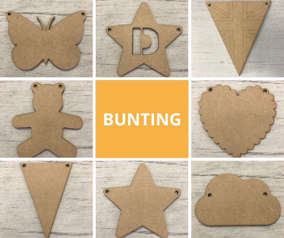 Have fun painting or decorating bunting in your very own style. Here are just a few options we have for you.

Fancy designing your own? We take custom requests too!

bit.ly/3LhopyW
#custombunting #decoratewithstyle #creativefun #paintingfun #designyourlife