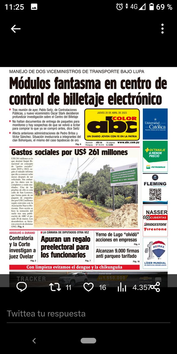 Para los medios "amigos" ( por conveniencia) parece que la censura a colegas no es algo para publicar....
<a href="/EfrainAlegre/">Efraín Alegre</a> #LibertadDePrensa