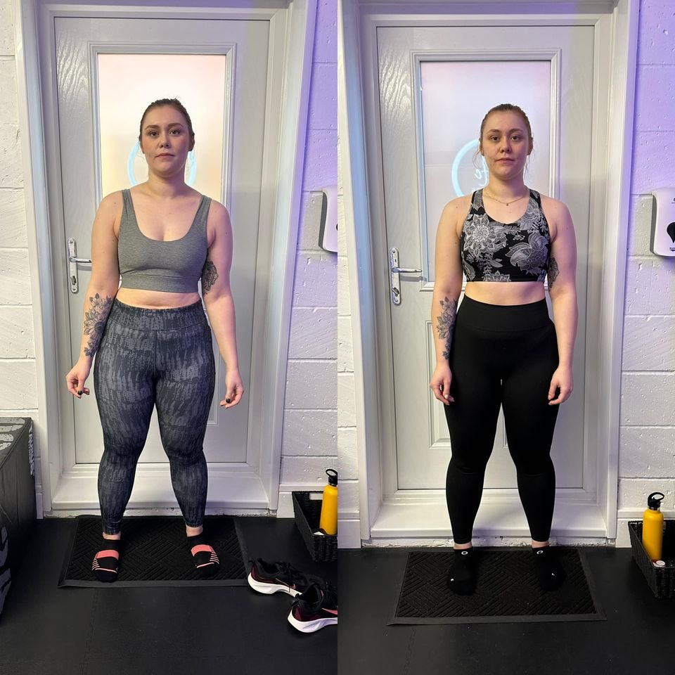 ACFitness96's tweet photo. “I can’t believe the difference. I feel better in myself and for the first time it feels possible to keep going.”✨⁣
Rebecca’s weight hasn’t changed drastically but the measurements are coming down and her body composition has improved along with fitness 💪🏼❤️ https://t.co/hBPhDo2gz9