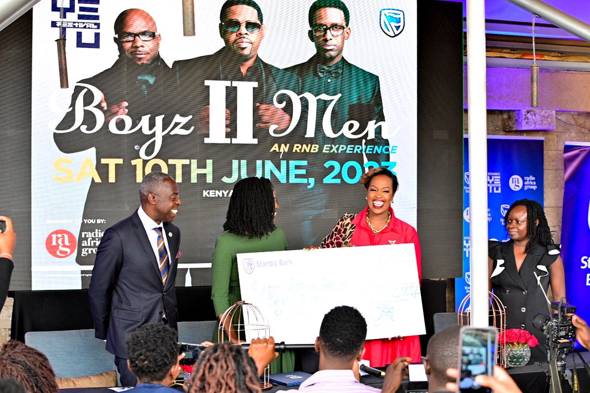 HomeboyzRadio's tweet photo. This year's #StanbicYetuFestival will be a celebration of music, culture and diversity. See you at the @BoyzIIMen concert on June 10th.

#RadioAfricaEvents #BoyzIIMenInKenya

Powered by @RAEventsKe 

@StanbicKE 
@KenyaAirways 
@MartellKenya 
@SankaraNairobi 
@HomeboyzPLC https://t.co/Z5OyR9YFx6