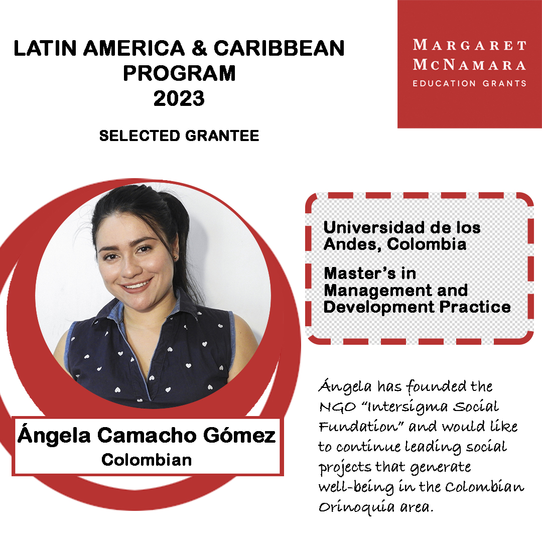 MMEGGrants's tweet photo. We are delighted to introduce to you Angela Rocio Camacho Gomez, one of MMEG's 2023 LAC Program grant recipients.

For more info about Ángela, visit https://t.co/MO9yhe9U0J

#management #development #wellbeing #MMEG #mmegempowers #empoweringwomen #education https://t.co/S1hoInQmHH