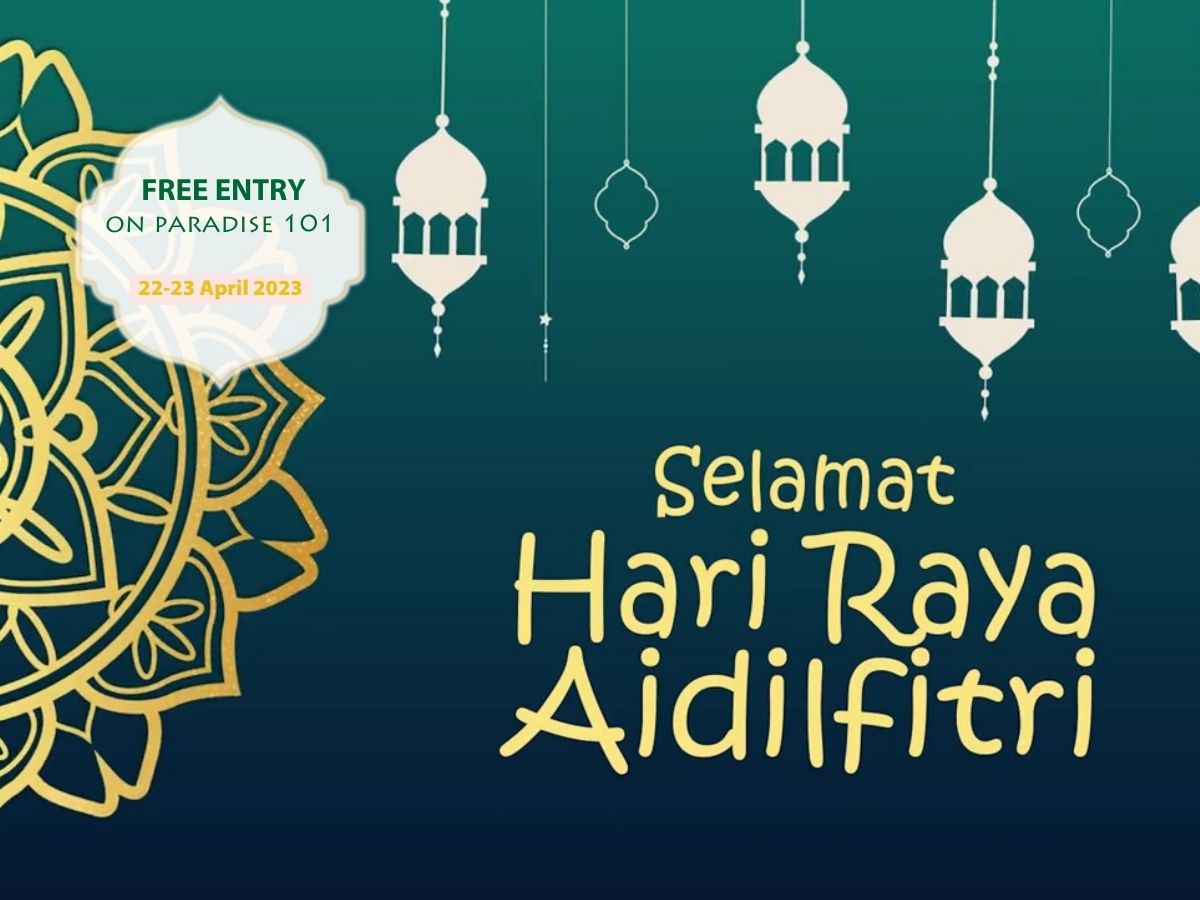 NaamAdventure's tweet photo. Join us as we celebrate #HariRaya the Malaysian way! Enjoy free entry all weekend on Paradise 101 Langkawi from 22nd-23rd April 2023. Don't miss out on our free entry offer and experience the Malaysian festivities like never before. #HariRaya #CulturalCelebration #FreeEntry #eid https://t.co/8pMSCy87ZE