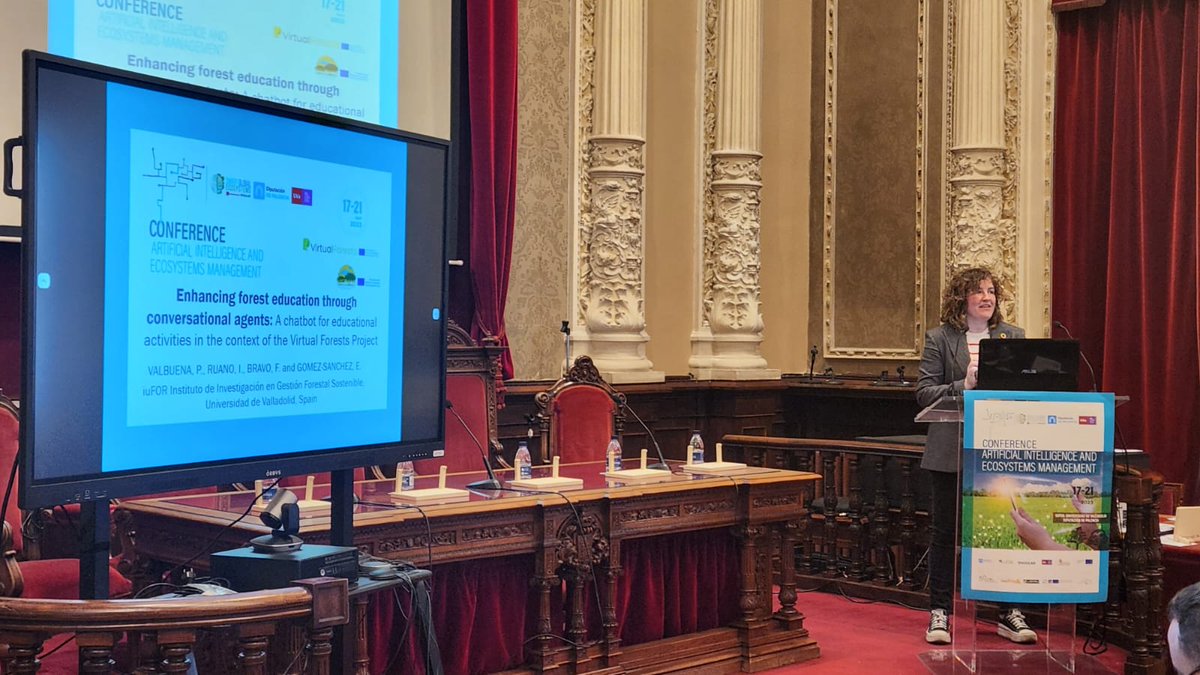 GrupoSylvestris's tweet image. 🌳🤖 Hoy @lmarcollado y @SoyForestal están participando en la Conference #ArtificialIntelligence and Ecosystems Management que está teniendo lugar esta semana en #Palencia, organizada por la cátedra #SMARTGlobalEcosystems, de la que formamos parte.
@YoungForesters