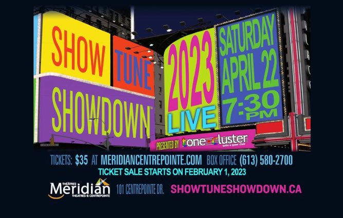 Happening this Saturday night: Show Tune Showdown is back, and the firm is pleased to be sponsoring again this year. Three teams sing a selection of show tunes in front of three celebrity judges, resulting in a very fun evening! meridiancentrepointe.com/en/show-tune-s…