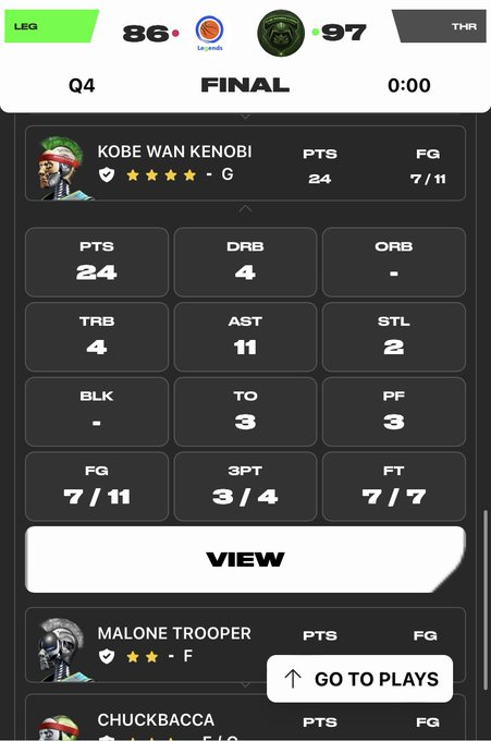 Kob3WanKenobi's tweet photo. Learning the ways of The Force Quite well 🤖👀#SwoopsAllstar @PlaySwoops https://t.co/sVNir5rYcK