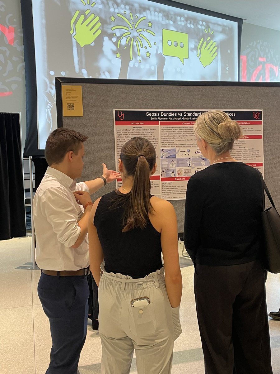 AndyNagel35's tweet image. Proud of this guy right here, our youngest, Alexander, will graduate next week from @uofcincy College of Nursing.  Today his group presenting their Capstone project!  
@UCnursing