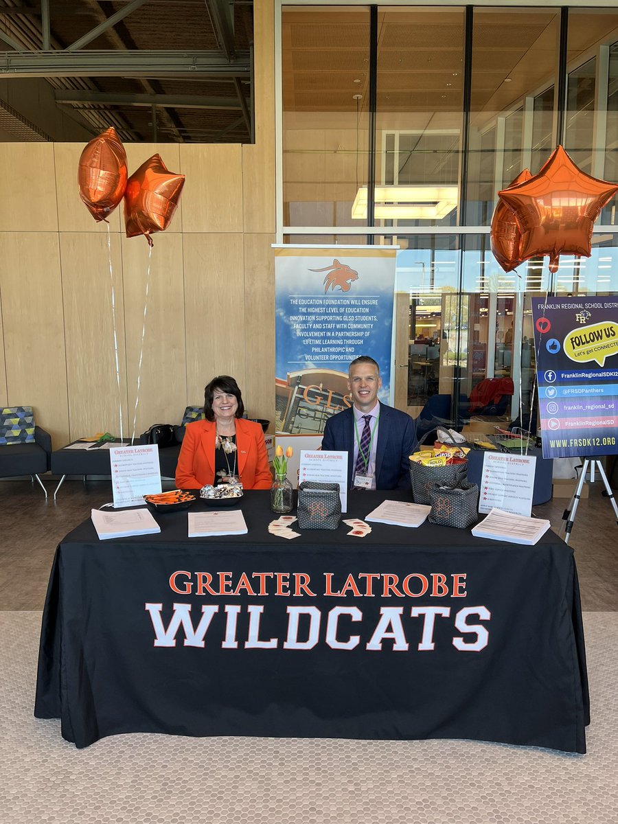 <a href="/GLSDwildcats/">Greater Latrobe School District</a> and <a href="/JMains16/">Jon Mains</a> at the <a href="/ConnectWCCC/">Westmoreland County Community College</a> Public Education Career Fair today! We are HIRING! Come join our outstanding team of educators and support staff! 🧡🖤 #gocats