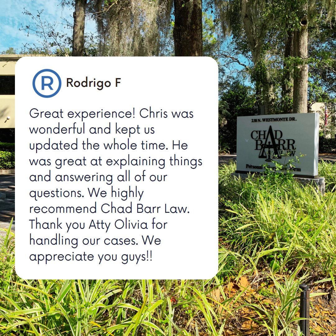 ChadBarrLaw's tweet photo. There is no better team to handle your case after an accident than Chris and Olivia. They're always there if you have a question, need a recommendation, or just want an update on your case. We're ready to assist you and ensure all your questions are answered. https://t.co/2FiN3mHgwo