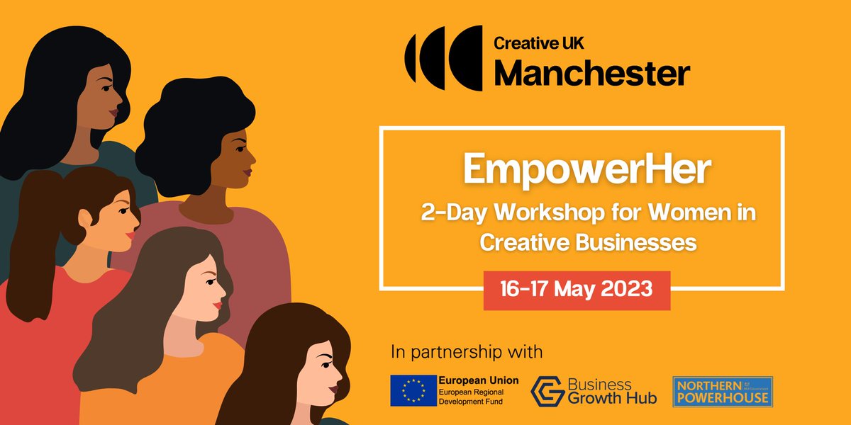 WeAreCreativeUK's tweet photo. Are you a female creative in #GreaterManchester? Don't miss out on EmpowerHer - a fully-funded workshop by Creative UK Manchester. Learn about leadership and more in a supportive, collaborative environment.

Register: https://t.co/PahnrpY3Nj

#creativeindustries #womeninbusiness https://t.co/1WComii0YM