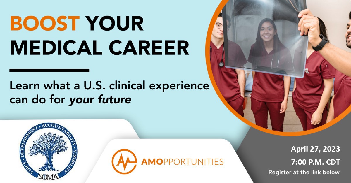 AMOpportunities (@amopportunities) on Twitter photo Join AMOpportunities and <a href="/AMSANational/">American Medical Student Association (AMSA)</a> to learn about pre-med clinical shadowing opportunities that can help you stand out on your med school applications.
๐ April 27
๐ 7 P.M. CDT
Register here >>> bit.ly/3Les2pu Join AMOpportunities and <a href="/AMSANational/">American Medical Student Association (AMSA)</a> to learn about pre-med clinical shadowing opportunities that can help you stand out on your med school applications.
๐ April 27
๐ 7 P.M. CDT
Register here >>> bit.ly/3Les2pu