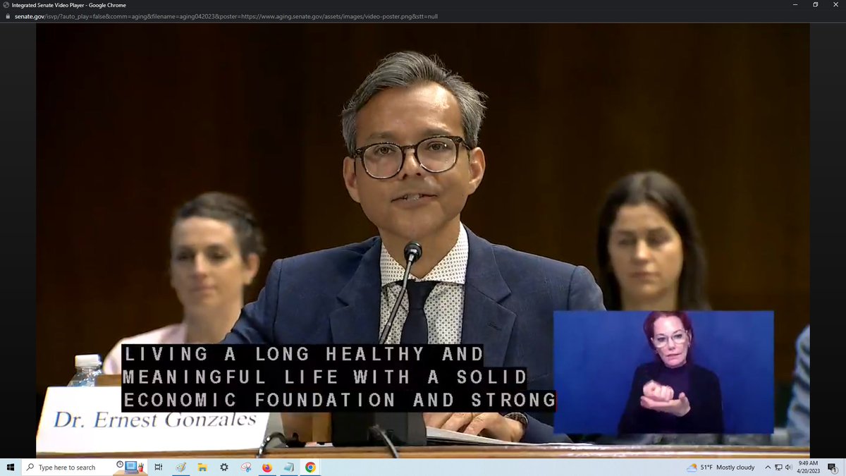 NYUSilver's tweet photo. #Ageism & social structures inhibit older adults’ #ProductiveAging as workers, volunteers & caregivers, explained Professor/@CHAIatNYU Dir @ernestgeg to the US Senate Committee on Aging. He also called for the passage of the Protecting Older Workers Against Discrimination Act. https://t.co/qdcWAkVl4G