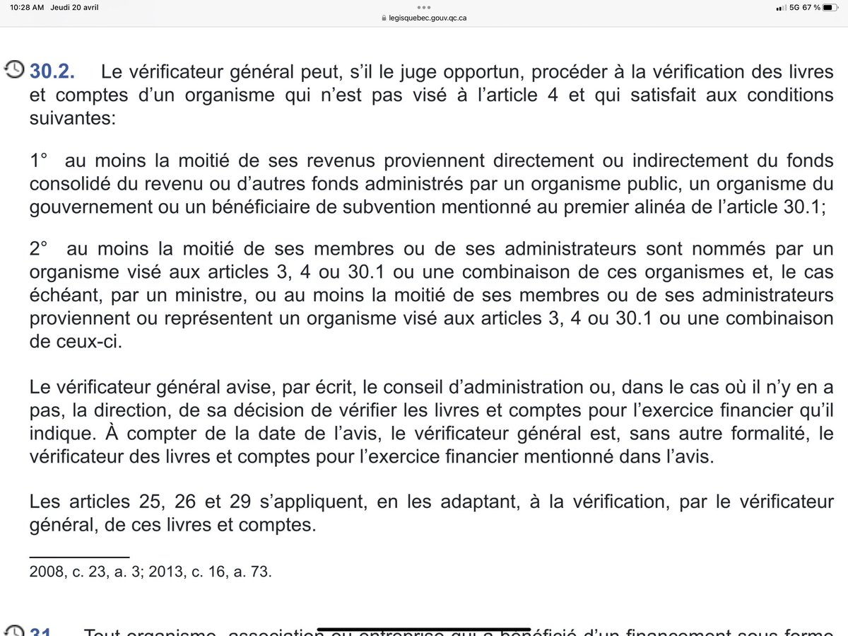 tpilonr1's tweet photo. @antoinedld Pour référence, voici l’article discuté hier et qui se trouve effectivement dans la Loi sur le VG, pas dans le PL15. https://t.co/8YmHDzLgjh