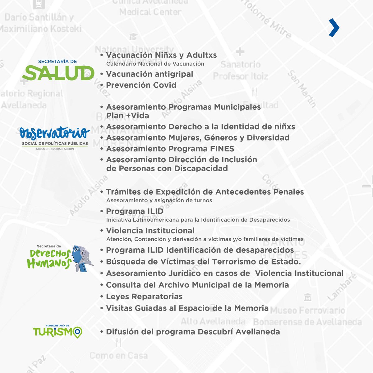 gestion_a's tweet photo. ➡️Deslizá las imágenes para enterarte todo a lo que vas a poder acceder. 

🚲 Este operativo se realiza de manera conjunta con la entrega de las bicicletas del #ProgramaMunicipal #TuPrimeraBici

📆Sáb 22/4⏰10 a 12hs
📍Área X, en Colón y Vélez Sarsfield 

[Se suspende por lluvia] https://t.co/StHm41kO5K