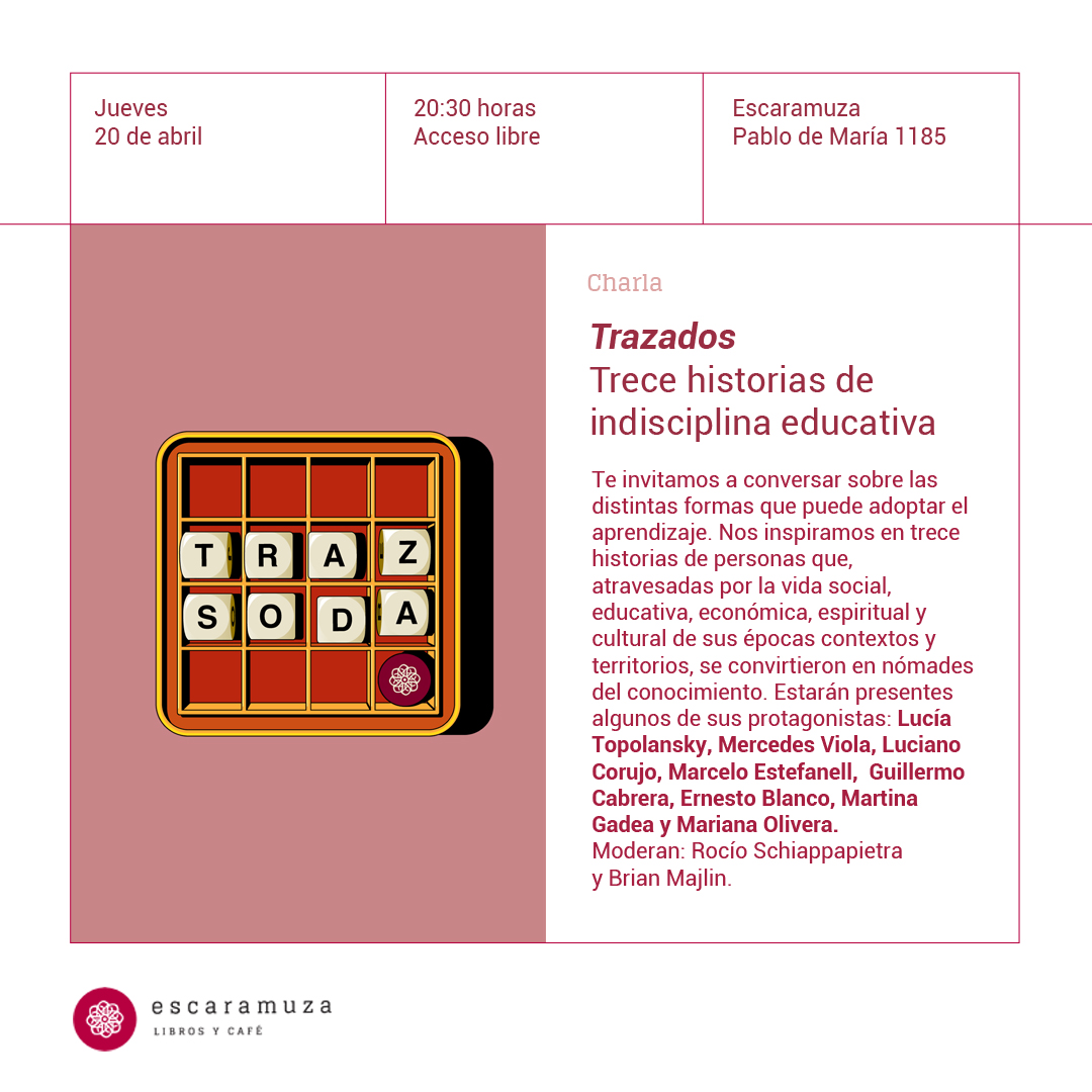 _Escaramuza's tweet photo. Hoy a las 20:30 te esperamos en @_Escaramuza para charlar sobre las distintas formas que puede adoptar el aprendizaje. Nos acompañan los protagonistas del podcast #Trazados: trece historias de indisciplina educativa
🌙 Hasta las 22:00 la cocina de nuestra casa permanecerá abierta https://t.co/IAxNTnJ5lg