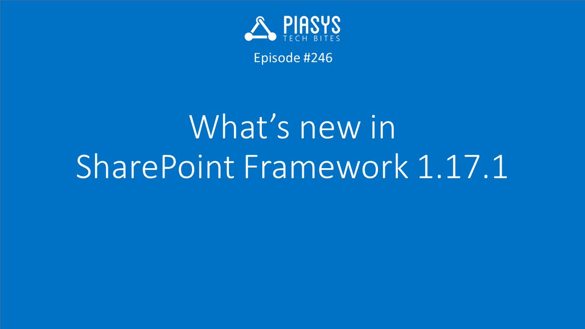 PaoloPia's tweet image. Let's see what's new in #SharePointFramework #SPFx version 1.17.1 and how to use the new #Table element in #MicrosoftViva #ACEs watching this #PiaSysTechBites video youtu.be/E2nb7pjYqVU #microsoft365dev youtube.com/@PiaSysTechBit…