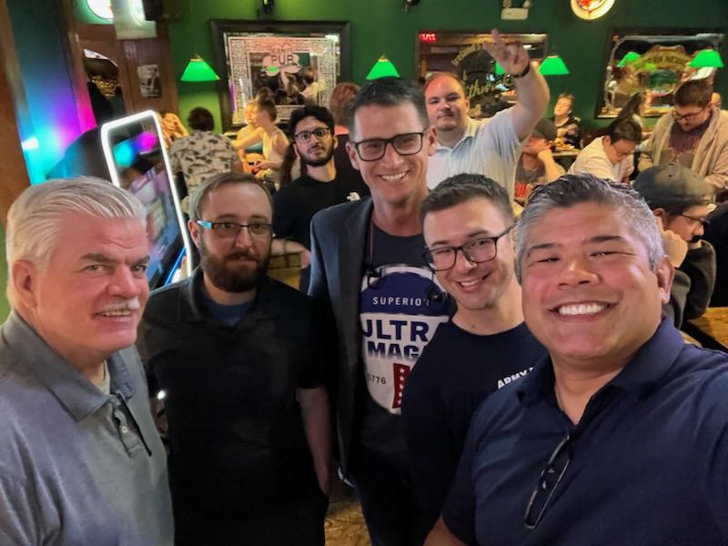 ILGOP's tweet image. ILGOP &amp;amp; @UofIllinois College Republicans Social Hour with State Central Committeeman @AaronDelMar and Champaign County Chairman Jim McGuire #BuildTheBench #PavingTheWay