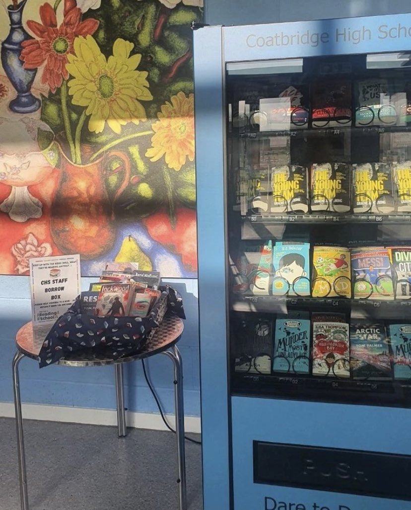 G_Armstrong21's tweet photo. My eld school with #TheYoungTeam in their book vending machine ♥️

@CoatbridgeHigh
@scottishbktrust https://t.co/LS2oJjyOfs