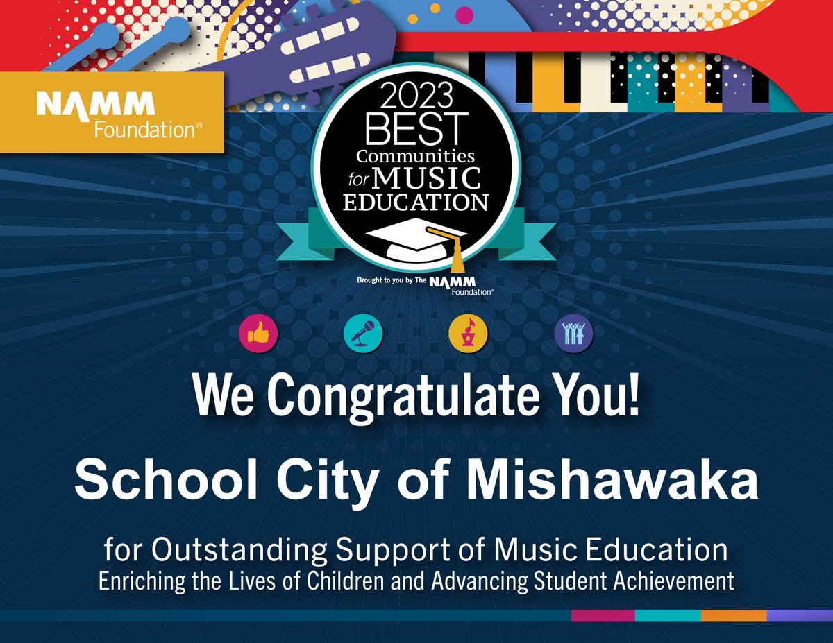 We are proud to announce that SCM has been named a #BestCommunitiesforMusicEducation from <a href="/nammfoundation/">The NAMM Foundation</a> for its outstanding commitment to music education! We would not be receiving an award like this without the leadership of ALL of our SCM music educators.