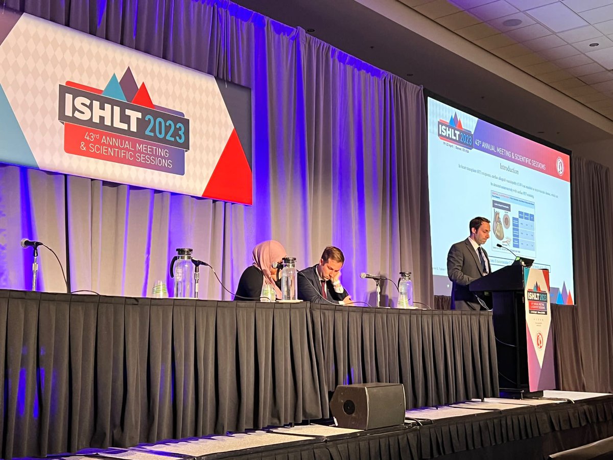 Daniel_OrenMD's tweet photo. A great 1st day @ISHLT2023 had a great time presenting our work on dd-cfDNA in HT recipients with micro vascular CAV. Huge thanks to the entire Columbia team and to my mentors, coauthors, and friends. https://t.co/jYgJ2H4zqq