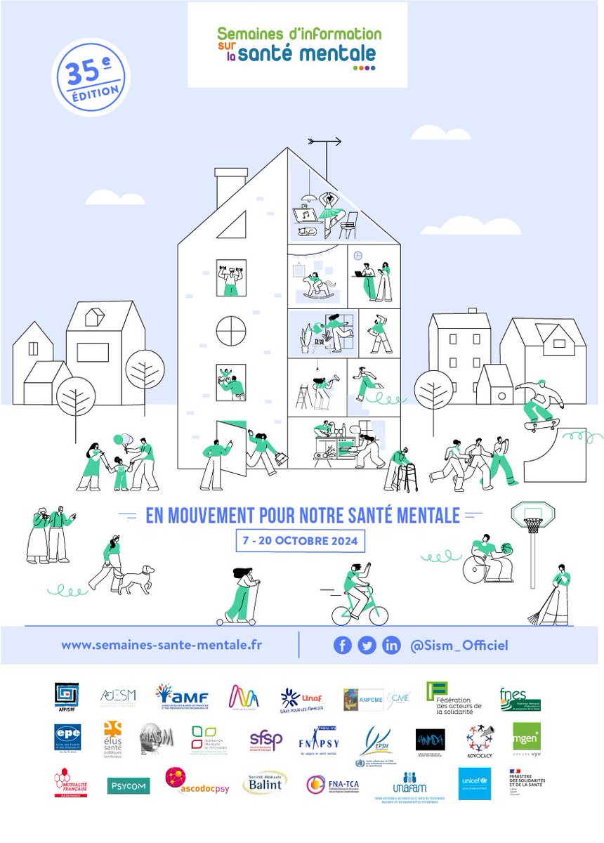 Découvrez dès à présent l'argumentaire et l’affiche de communication des SISM 2024 sur le thème “En mouvement pour notre santé mentale” sur notre site internet.