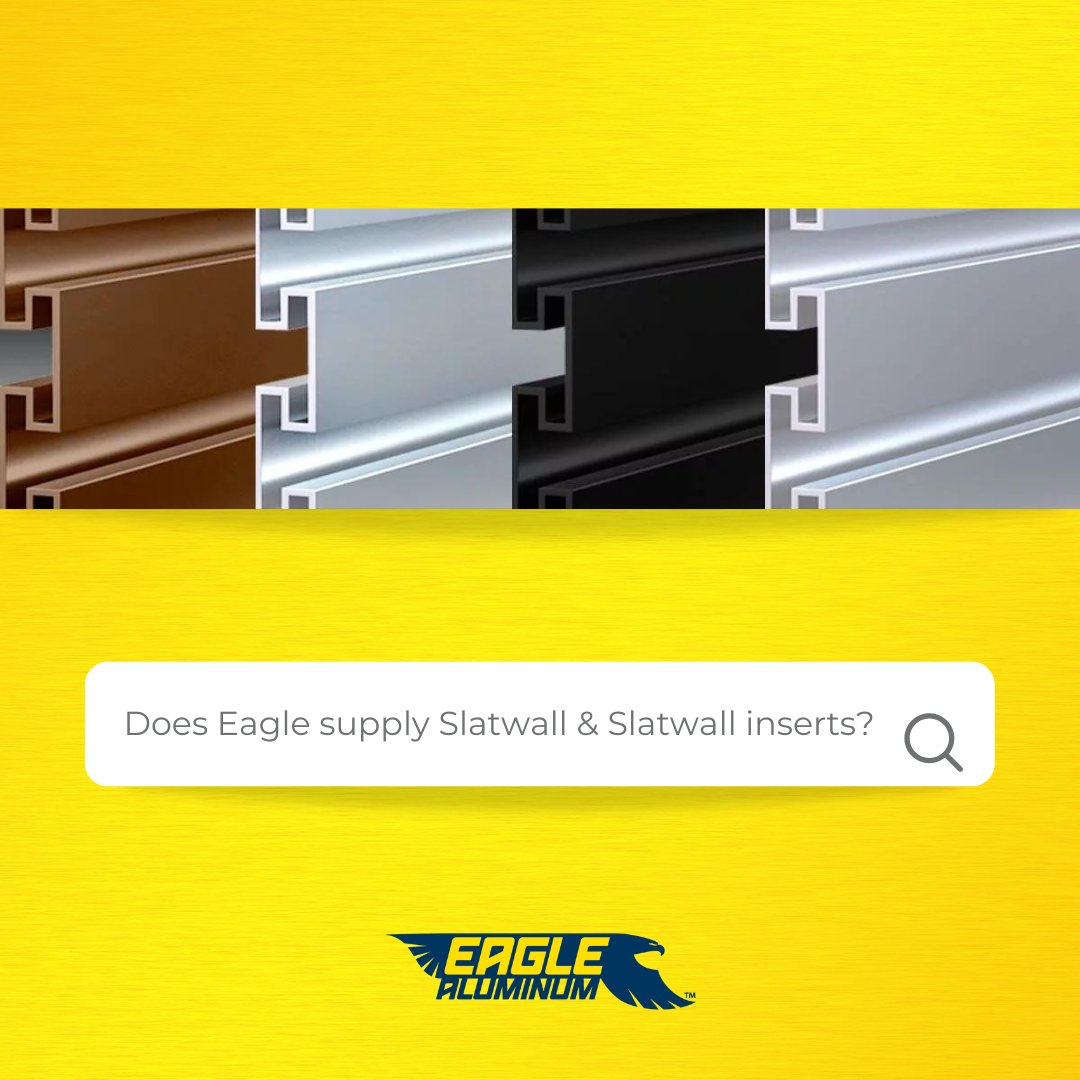 EagleAluminum's tweet image. We provide one of the largest inventories of Slatwall &amp;amp; Slatwall inserts in the country. We offer stocking programs and fast delivery to ensure your order is fulfilled quickly and efficiently.  🦅

#Slatwall #SlatwallInserts #EagleAluminum