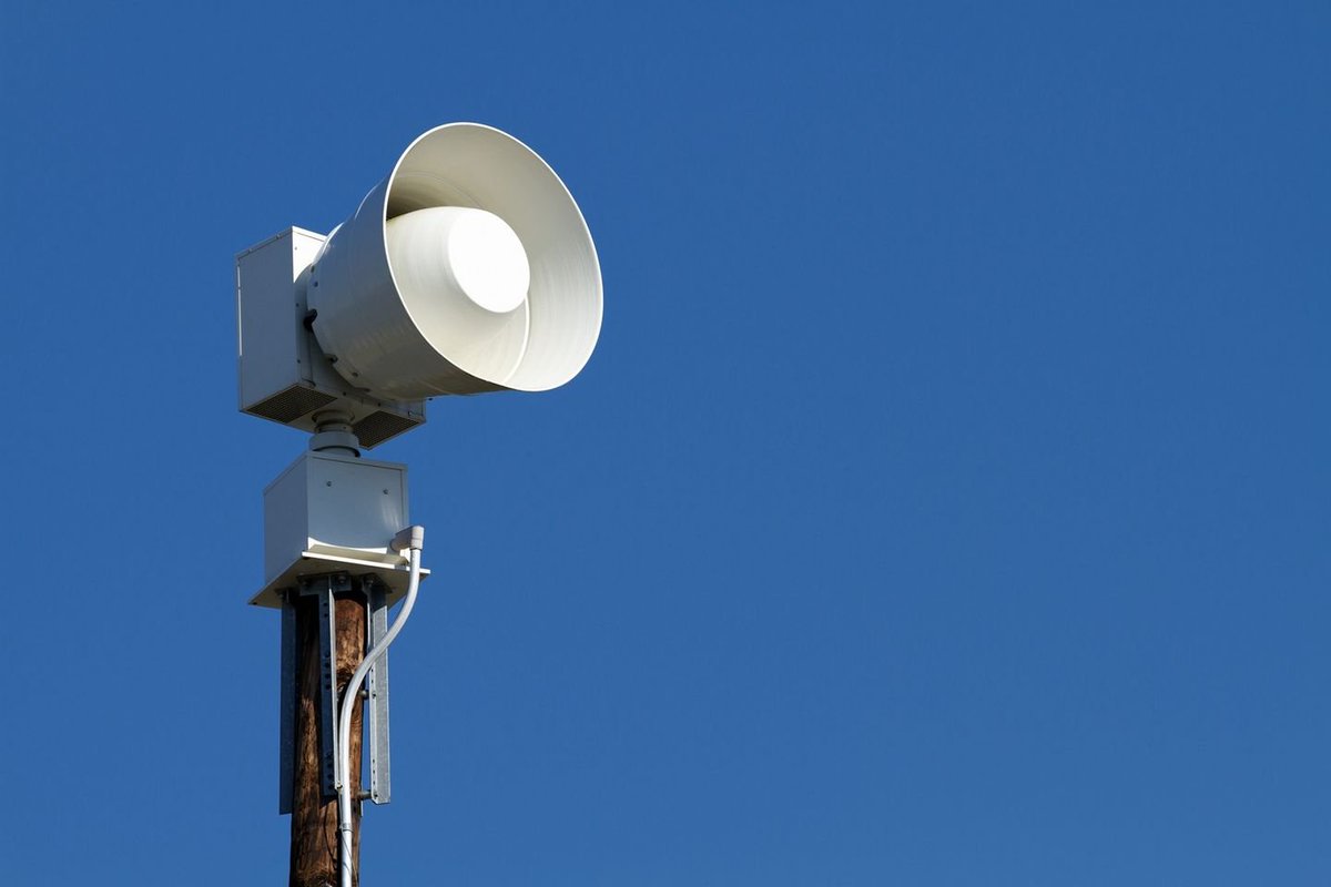 A reminder that the outdoor warning sirens will sound today (Thursday, April 20th) at 1:45pm and 6:45pm.
As part of sever weather awareness week the sirens will sound to allow you to stop and think about where you would find shelter in the case of severe weather or a tornado