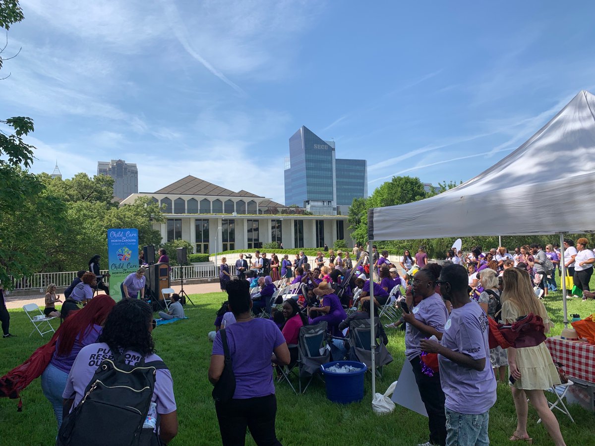 I’m at the General Assembly with @llizabell today for the Child Care for NC: United for Change event. Follow along as we chat with folks about why they’re here today #ece #nced