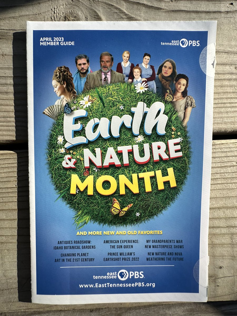 Thank you to East Tennessee PBS for putting me on the April program guide between Kit Harrington and the cast of Call the Midwife!