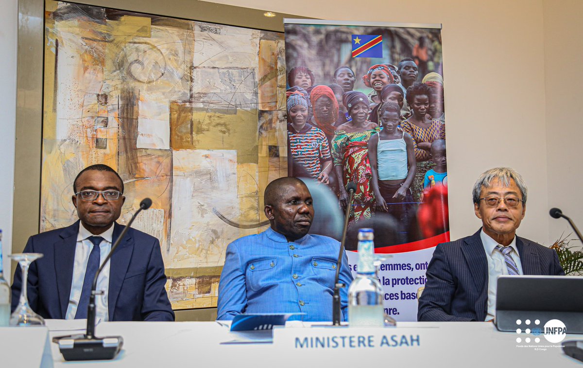 UNFPARDC's tweet photo. Partenariat @UNFPA
#JAPON🇯🇵
✅1 679 500USD du Japon pour un projet ciblant les jeunes &amp; femmes : Santé de la Reproduction, #VBG, Cohésion sociale
✅Lancement par le SG aux Affaires Sociales &amp; Actions Humanitaires
✅Cible : #Nyiragongo #Karisimbi #Kirotshe
Part: #CADEGO @sofepadi https://t.co/wWhfk075S7