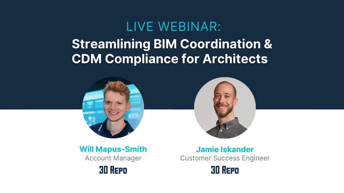 #Architects! Are you facing challenges in coordinating #BIM and ensuring #CDM #compliance?

Join our #webinar at 11am 23rd May, as we explore how 3D Repo can help streamline these processes, to easily identify risks and navigate models. 
Register here: bit.ly/3AhxZvA