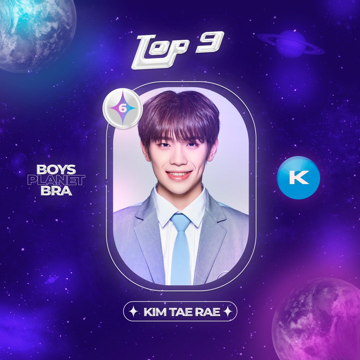 ZB1BRASIL's tweet photo. [🚨] O participante que fica em 6° LUGAR no TOP9, e irá debutar como um integrante do grupo ZB1, é KIM TAERAE!

#BOYSPLANET #보이즈플래닛
#ZEROBASEONE #ZB1 #제로베이스원 https://t.co/dP4bOtBC4J