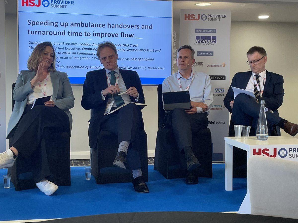 jojo_fletcher1's tweet photo. Kate talking @ #hsjprovidersummit talking about reducing handover delays by ensuring only patients truly needing emergency care are conveyed to ED by working with system partners to provide urgent care response that isn’t always an ambulance 🚑 @EastEnglandAmb @HeyTomAbell https://t.co/lgKBUsrwGP