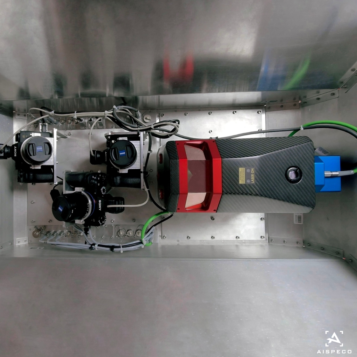 AISPECO data-collection system mounted on AS350 for #citymapping application. Equipped with:
<a href="/RIEGL/">RIEGL</a> VUX240 LiDAR scanner;
<a href="/TrimbleApplanix/">Trimble Applanix</a> AP+50 GNSS and IMU positioning system; 
3 x <a href="/SonyElectronics/">Sony Electronics</a> Alpha 1 cameras. 
#AISPECO #geospatial #RIEGL #Applanix #Sony #aerialsurvey