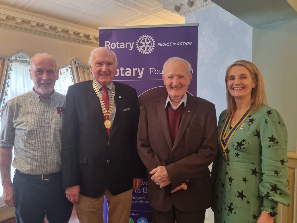 rotarywexford's tweet photo. Rotary guest speakers Paddy Berry &amp; Niall McGuigan from Wexford Fleadh Cheoil nahEireann Wexford 2024 joined our Rotary lunch on Monday to share details on next years event. #PeopleofAction #communityworkingtogether #FleadhCheoil #Rotary https://t.co/undZUHcweI